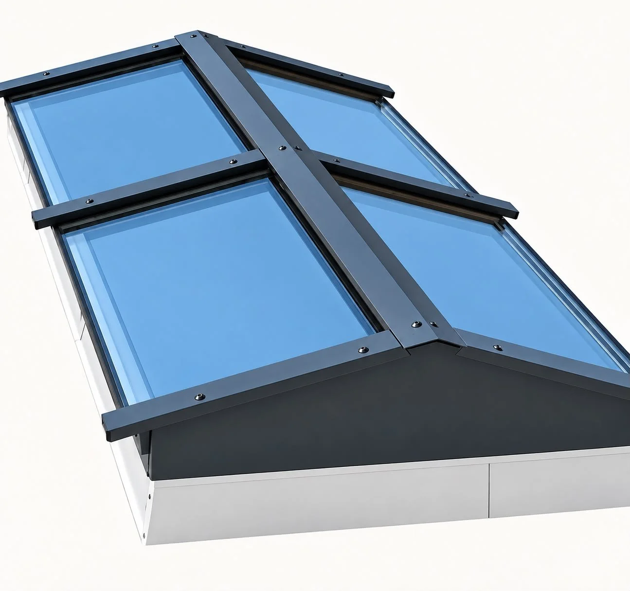 Productfoto: aluminium zadeldak lichtstraat in antraciet