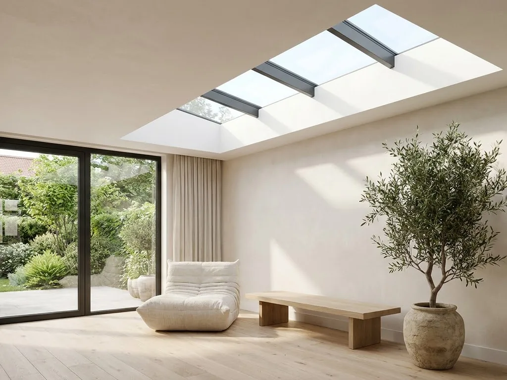 Lichtstraat plat dak in hout of aluminium | Your Daylight – Your Daylight lichtstraten